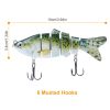 4Pcs 10cm/20g Bass Fishing Lure 6 Segment Multi Jointed Lifelike Fish Lures Sinking Wobbler